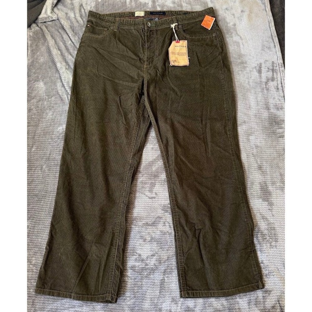 Tommy Hilfiger Mens Corduroy Pants Brown 42x30 NWT Premium Denim